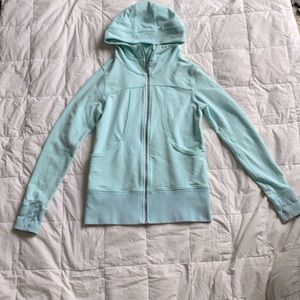 Mint Green Zip-Up Hoodie